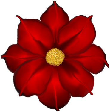 Red Flower Png - Petal (369x374)