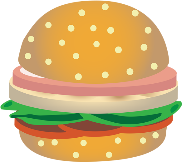 Realistic Burger Vector Png, Realistic Burger, Realistic, - Hamburger (640x640)
