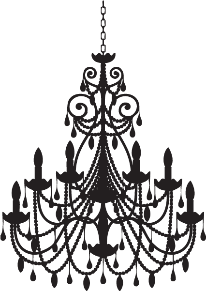 Chandelier Transparent Background - Phantom Of The Opera Chandelier Drawing (487x600)