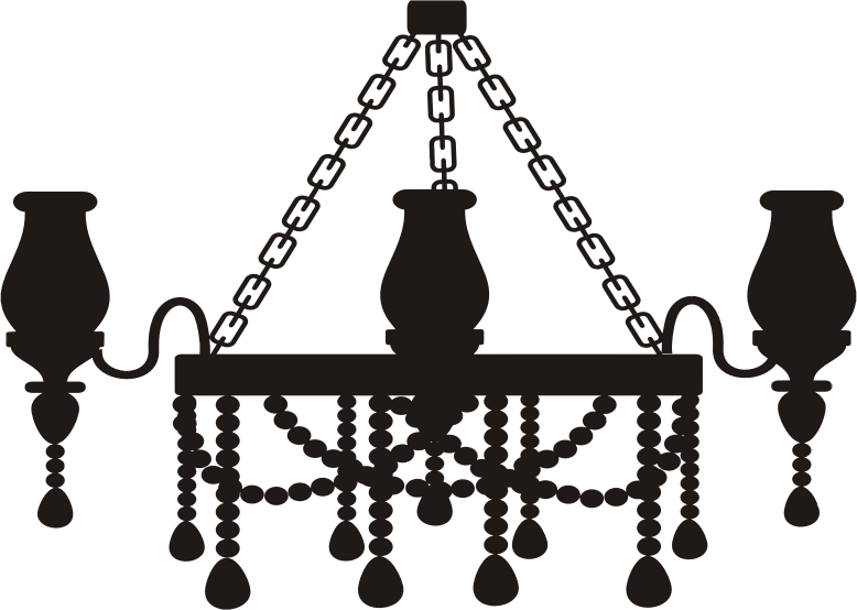 Medium Image - Chandelier Silhouette Png (778x554)