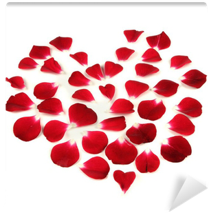 Heart Shape Made Of Red Rose Petals Wall Mural • Pixers® - Heart (400x400)