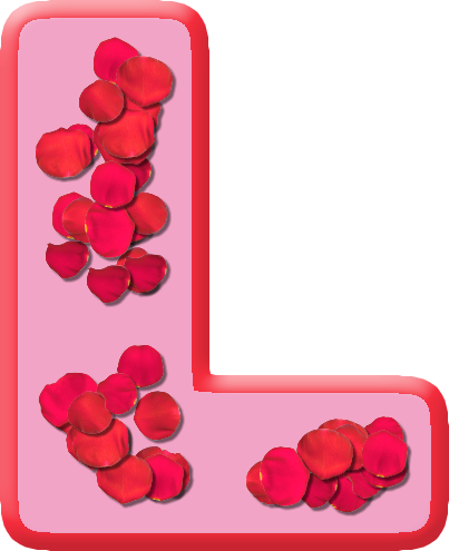 Letter L With Rose (403x495)