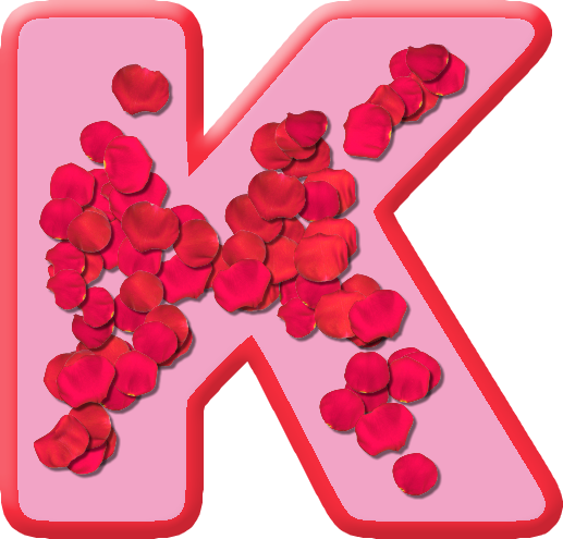 Letter K In Rose (517x495)