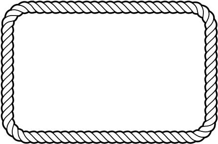Rectangle Clip Art - Rope Border Vector (475x315)