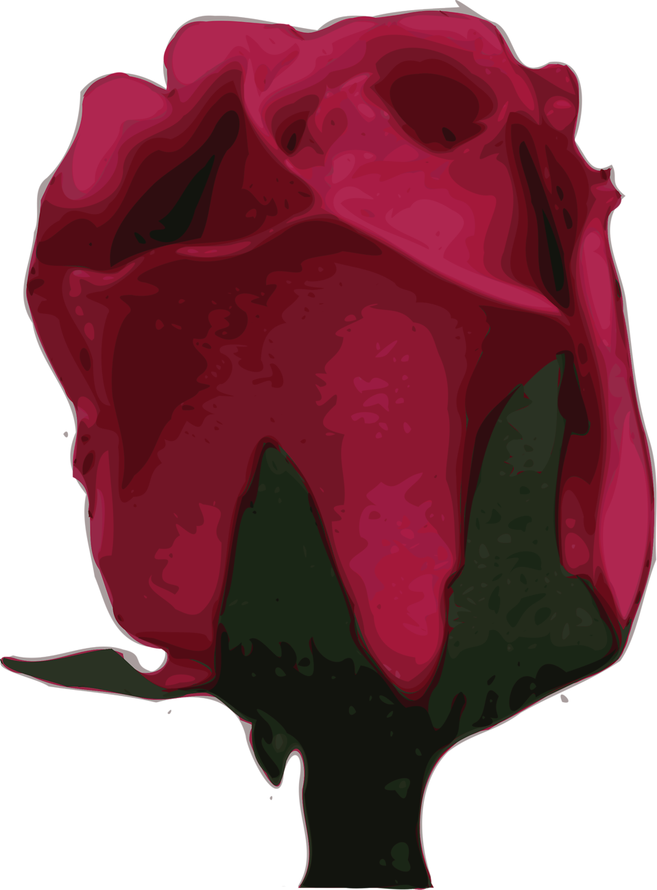 Red Rose Clipart Purple Rose - Flower (958x1298)