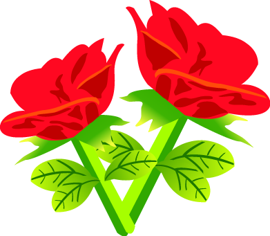 Free Vector Red Rose Flowers - Rose Download (391x341)