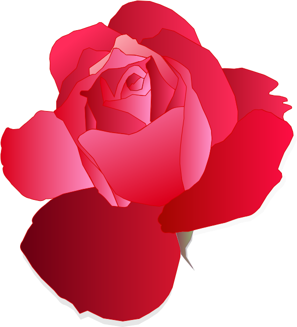 Free Red Rose - Cartoon Blue Rose (1560x1721)