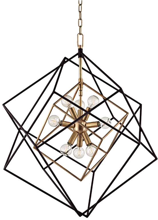 Chandelier Png Background Image - Hudson Valley 1222-agb Roundout 9 Light 26 Inch Aged (800x800)