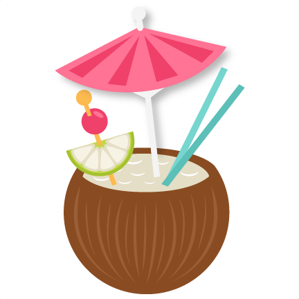 Coconut Drink Svg Scrapbook Cut File Cute Clipart Files - Coconut Drink Clipart (432x432)