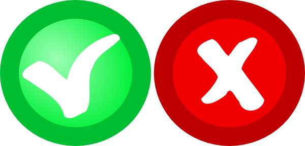 Red Green Ok Not Ok Icons Clip Art At Clker - Logo Nok (600x289)
