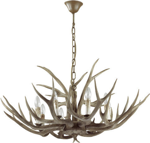 Deer Antler Chandelier Light Ø910mm/ Design/ Country - Ideal Lux 115504 Pendant Light Fitting Chalet Sp8 (500x476)
