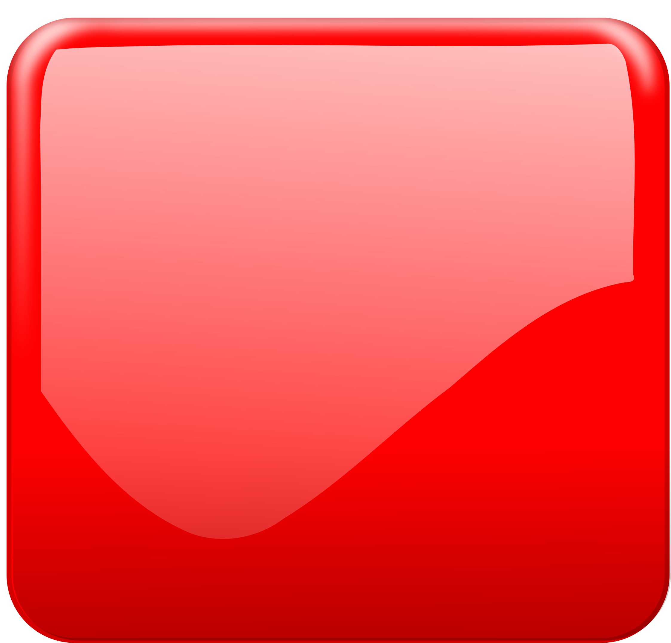 Square Clipart Red - Red Button (2400x2272)