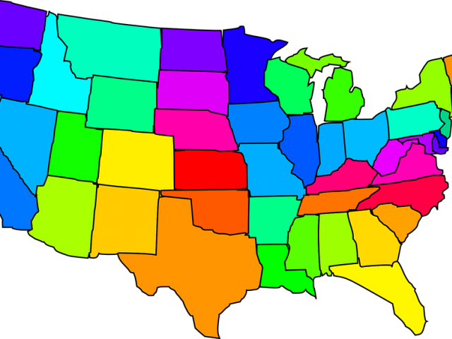 Maps Clipart Usa - Will The World End (640x480)