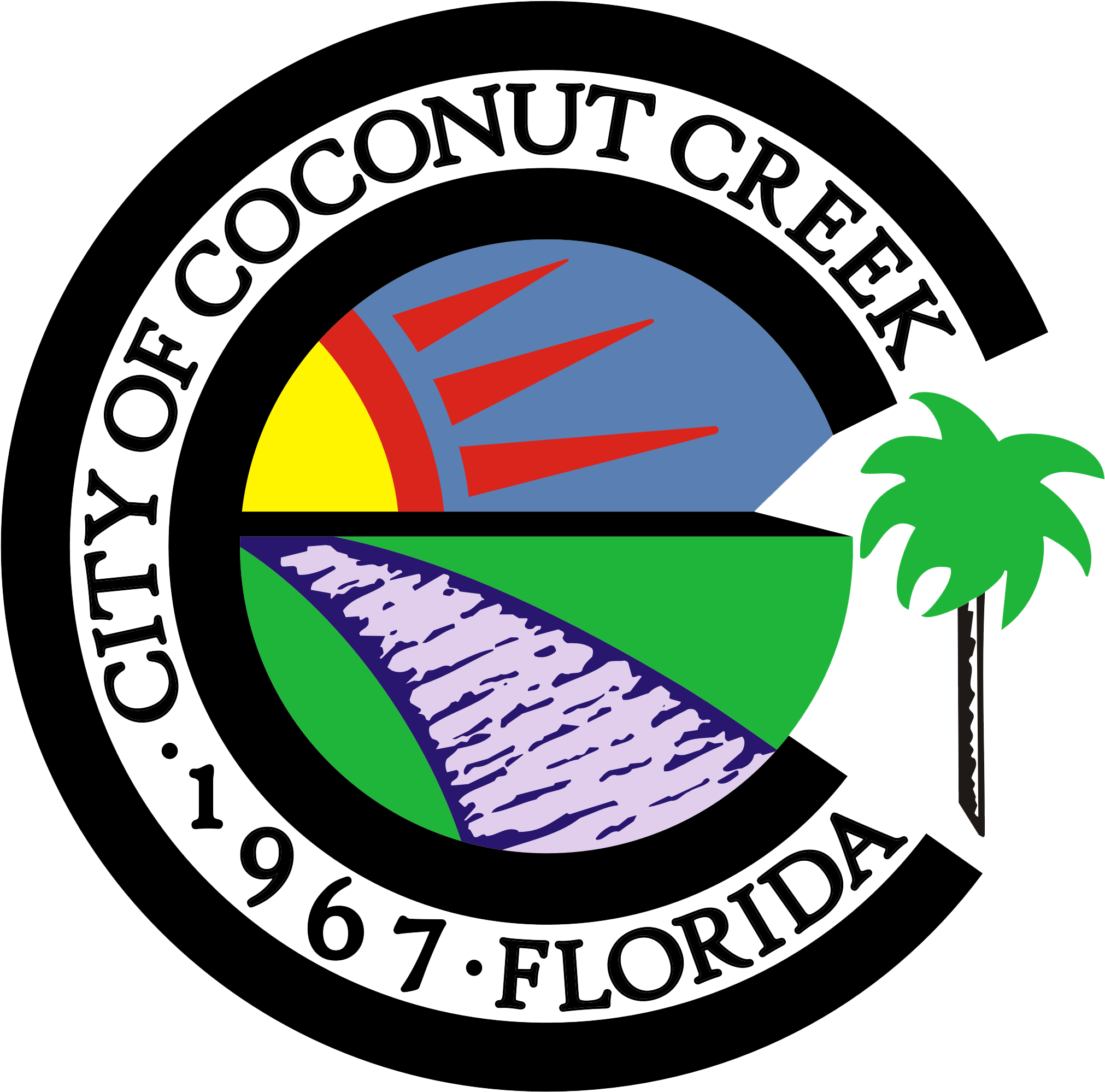 52 Pm 635489 Coconut Creek Logo With White Back Ground - City Of Coconut Creek Logo (2099x2098)