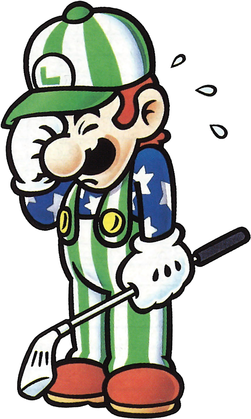 Golfer Clipart - Nes Open Tournament Golf Luigi (1280x1509)