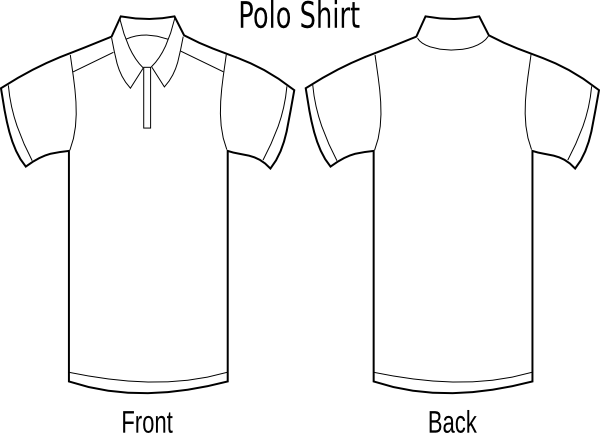Shirt Clipart Golf Shirt - Blank Golf T Shirt (600x433)