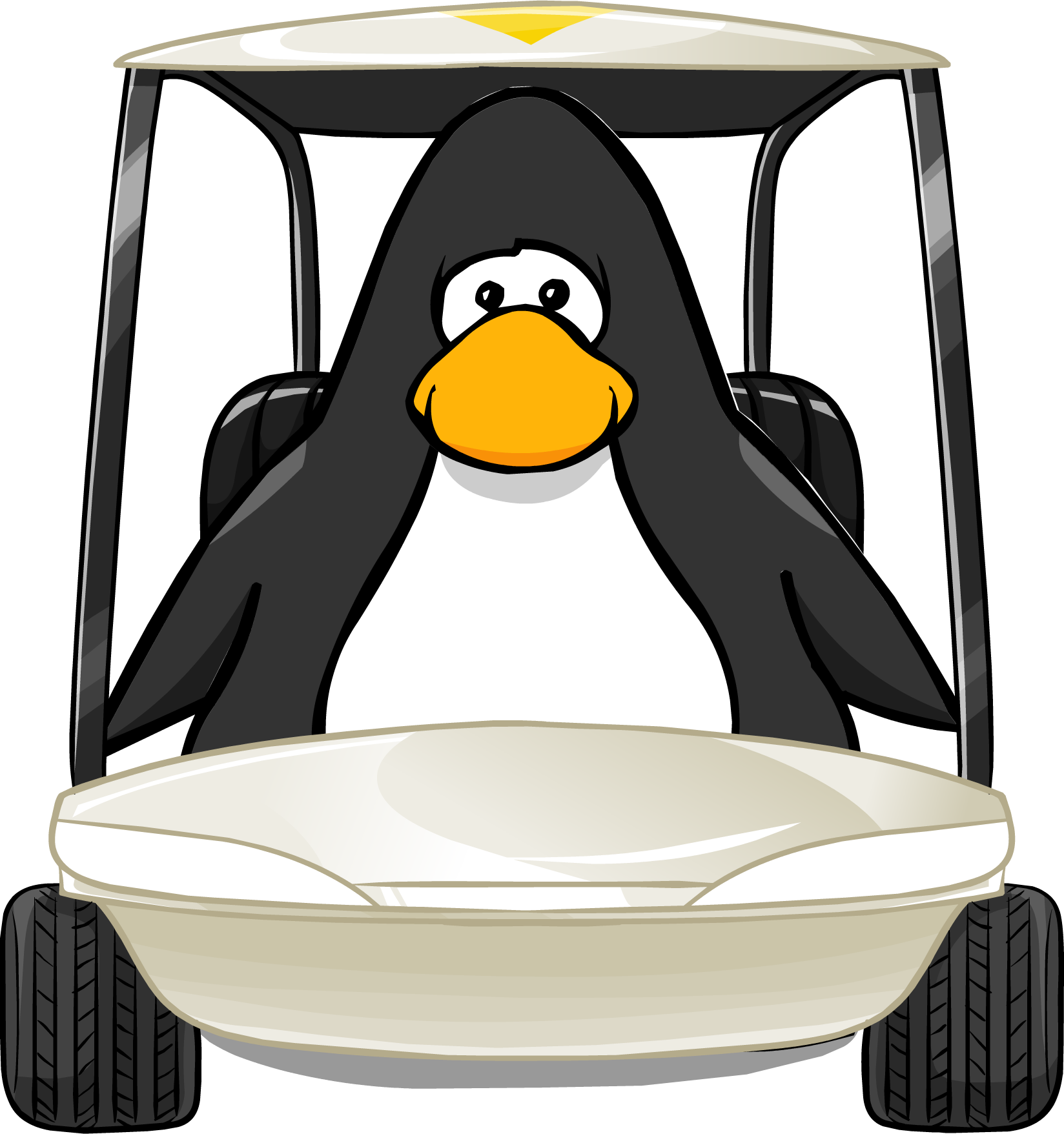 Golf Cart From Player Card - Golfing Penguin (1648x1757)
