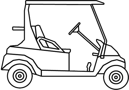 Golf Cart Side By Stacalkas On Deviantart - Golf Cart Side View (500x350)