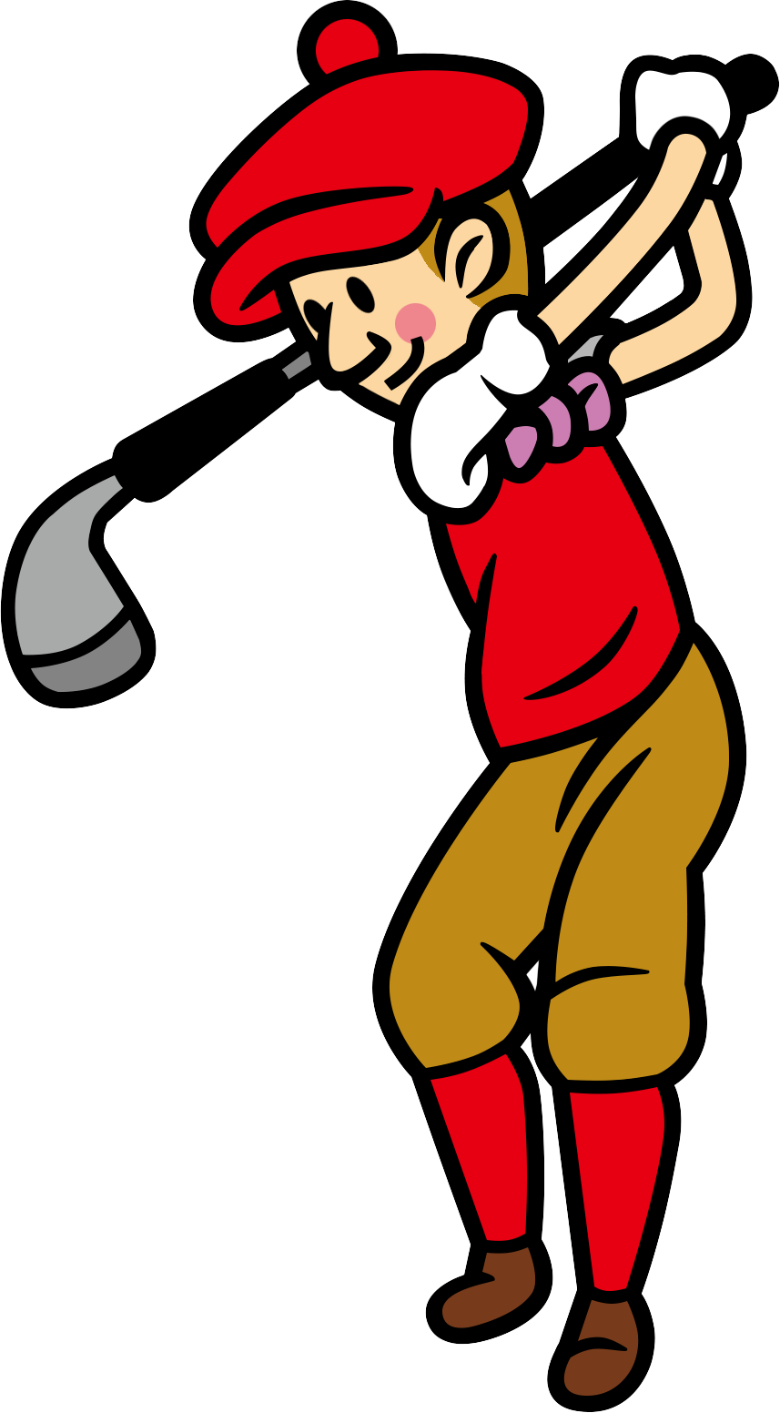 Golfer - Rhythm Heaven Fever Hole In One (857x1552)