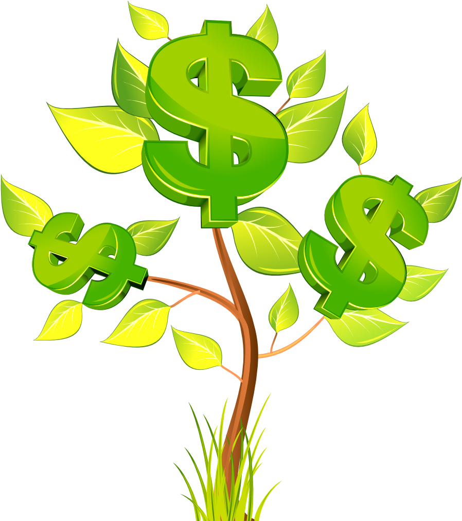 Little Money Tree - Free Clipart Money Tree (904x1012)