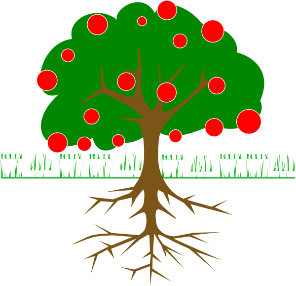 Fruit Tree Clip Art At - Cartoon Tree With Fruit (600x579)