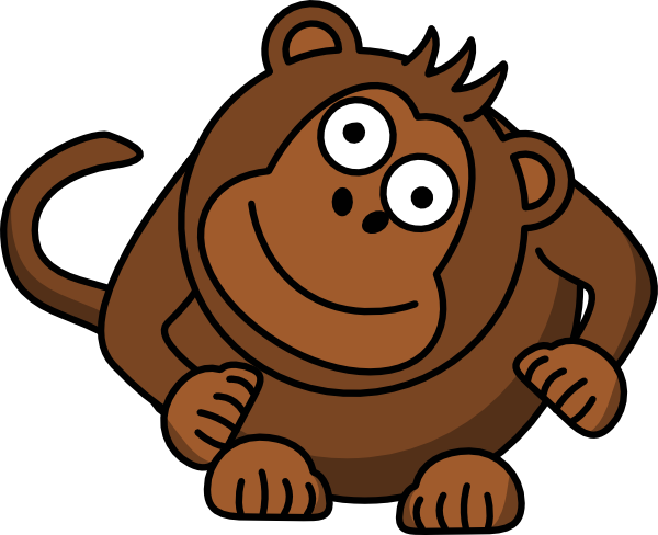 Monkey Clip Art At Clipartner - Dog Cartoon No Background (600x488)