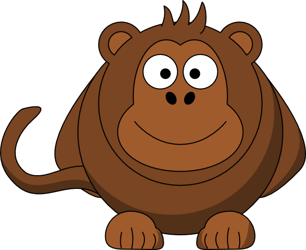 Huge Cartoon Monkey Clip Art At Clker - Huge Cartoon Monkey Clip Art At Clker (600x491)