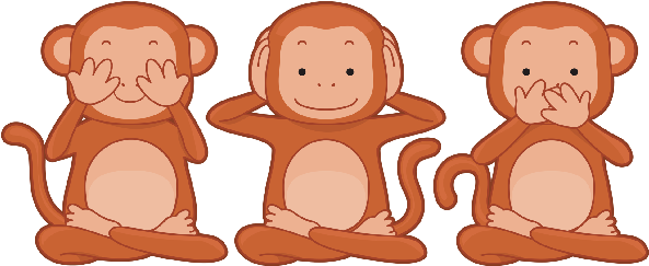 Three Wise Monkeys Cartoon (600x400)
