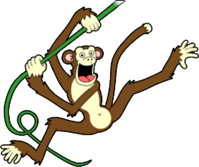 Psd Detail - Crazy Monkey Cartoon Png (400x336)