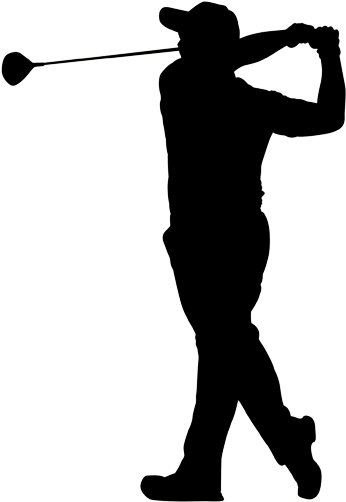 Bob Hennefer - Golf Swing Silhouette Png (475x554)