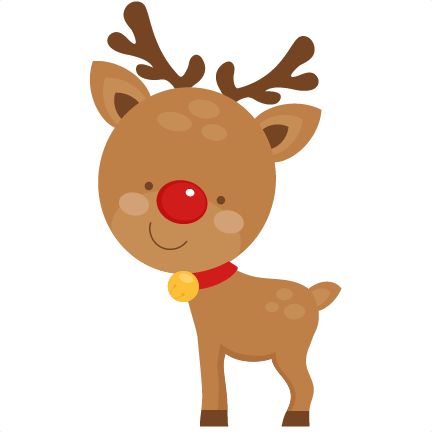 Reindeer Clipart Cute Baby - Reindeer Noses Silhouette (432x432)
