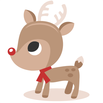 Reindeer Svg Cutting Files Christmas Svg Cut Files - Cute Christmas Reindeer Clipart (432x432)