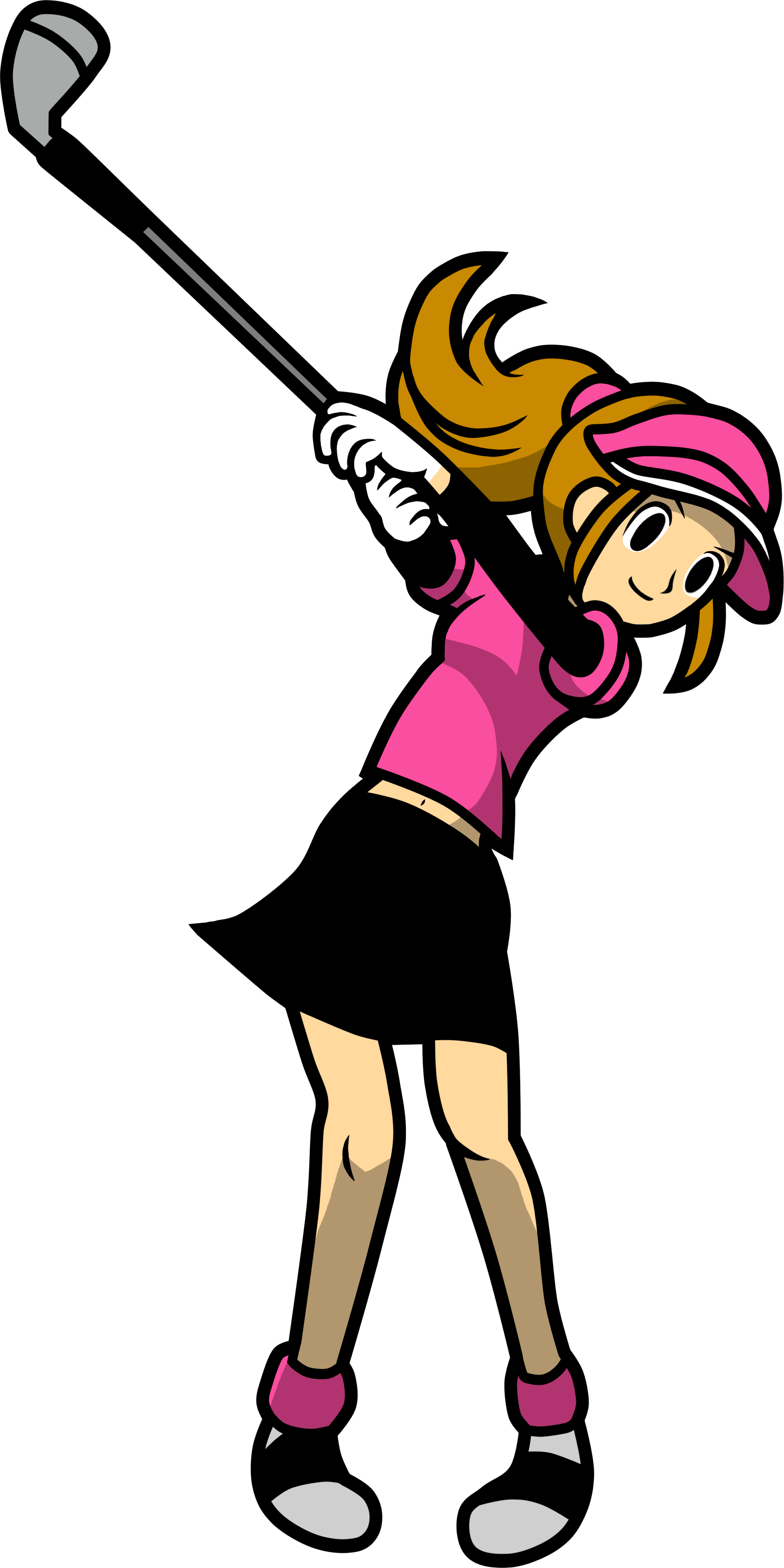 Female Golfer Perfect - Golfer Rhythm Heaven (1981x3961)