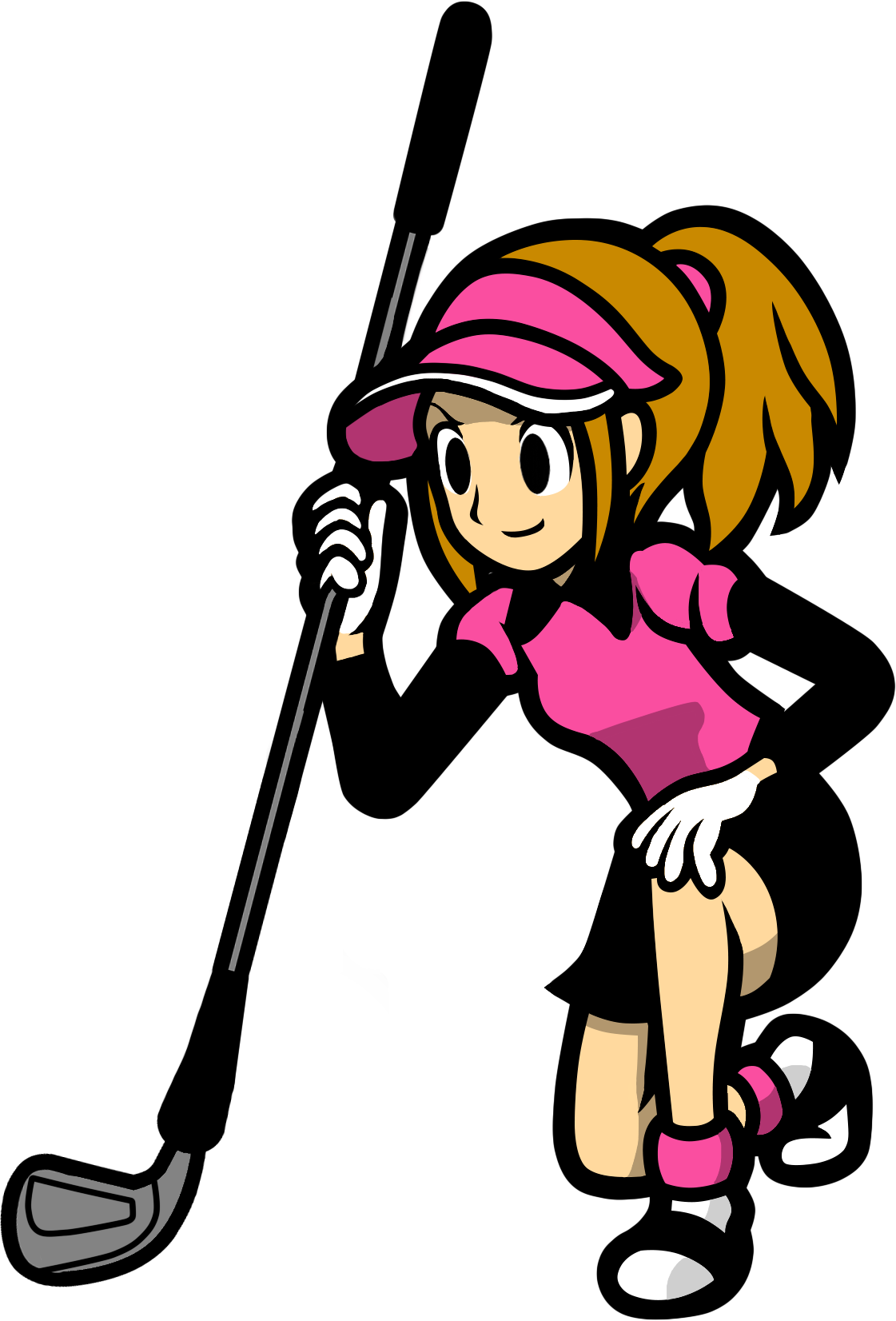 Female Golfer Wii - Rhythm Heaven Female Golfer (1121x1652)