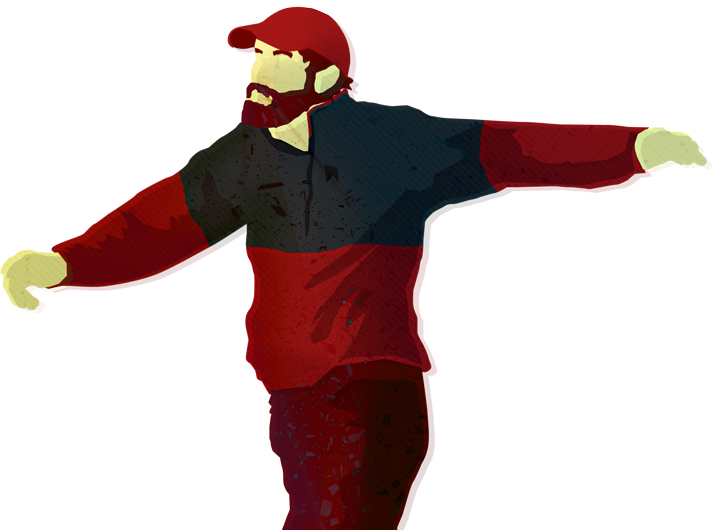 Disc-golfer - Cartoon (713x530)