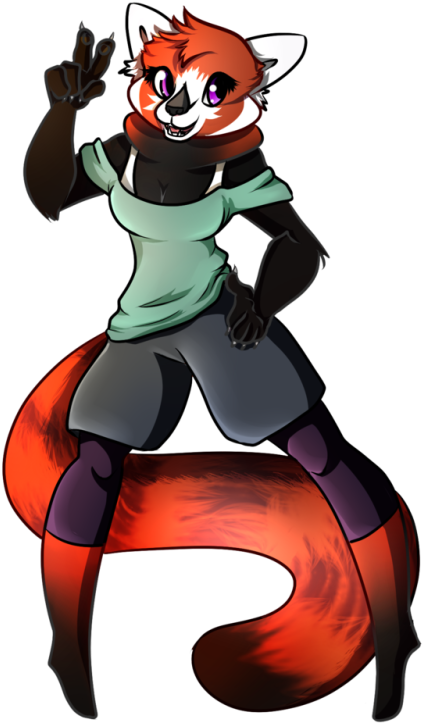 Red Panda Clipart Rad - Furry Fandom (500x750)