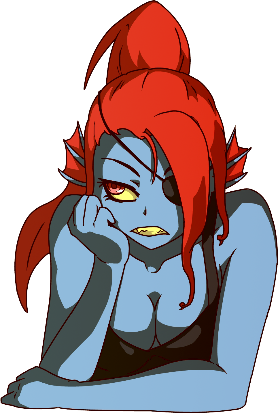 Undertale Red Fictional Character Mammal Cartoon Vertebrate - Undertale Anime Undyne (1240x1461)