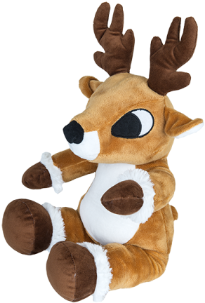 Ed The Reindeer - Teddy Mountain Ny Christmas Reindeer Cuddly Soft 16 (400x462)
