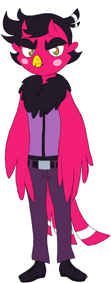 Demonic Birb-baby - Cartoon (504x988)