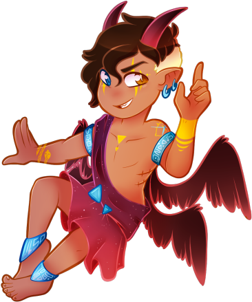 Fallen Angel Clipart Guy - Bill Cipher And Angel Space (500x502)