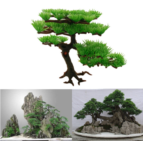 Umělý Strom Do Akvária - Varichlotus Simulation Plastic Plant Tree Aquarium (600x720)