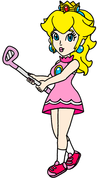 Collab By Rafaelmartins - Princess Peach Golf (400x707)