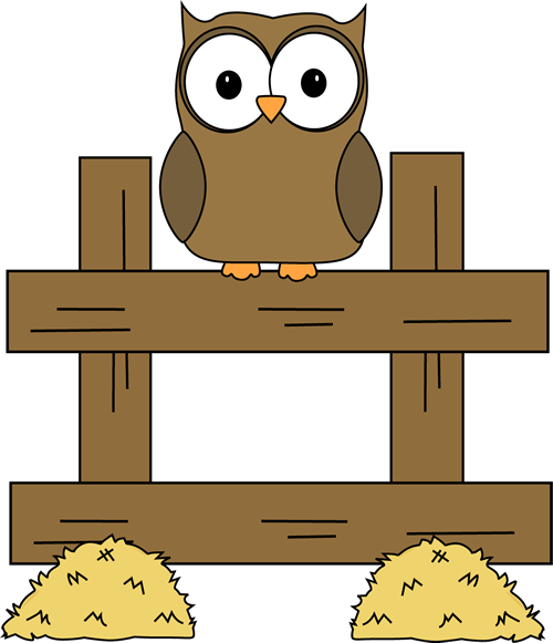 Farm Owl - Sit On The Fence Clipart (500x581)