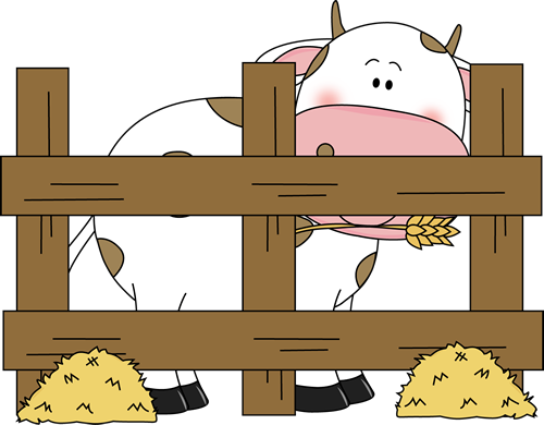 Farm Cow - Cute Farm Clip Art (500x390)