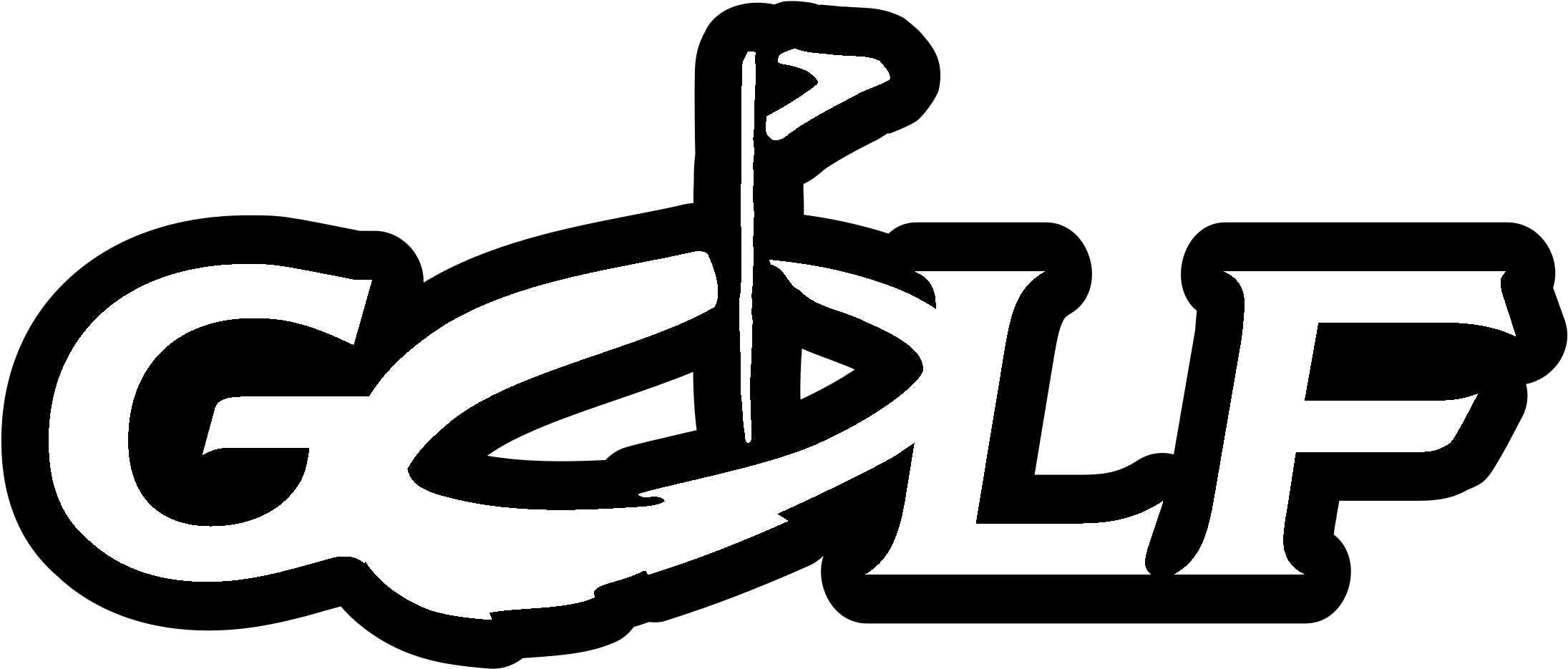 Golf Logo Black And White - Custom Printed Logo Libbey Golf Pint Glasses - 5330 (2400x2400)