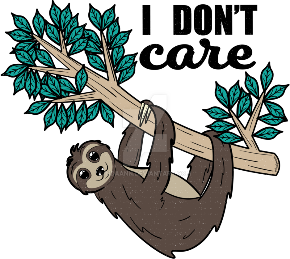 Sloth By Indaann - Illustration (947x843)