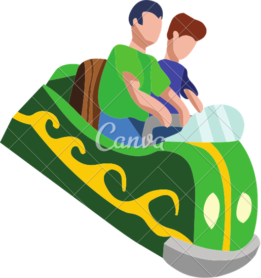 Carneval Clipart Roller Coaster - Carnival Roller Coaster Clipart (515x550)