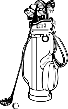 Golf Club Bag Clip Art - Golf (278x441)