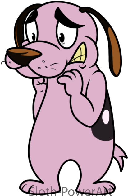 Courage The Cowardly Dog 2 By Sloth-power - Drawing (460x670)