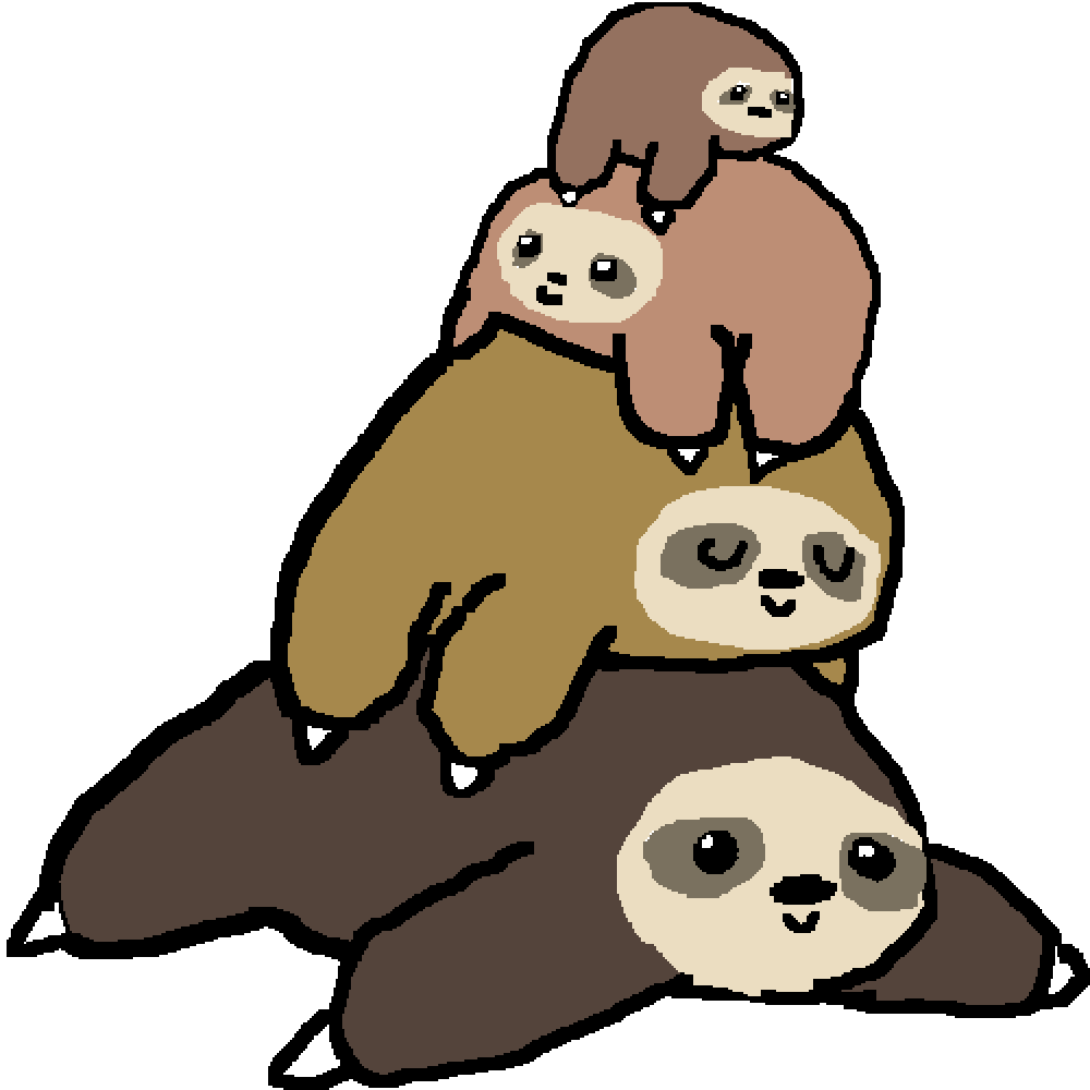 Sloth Stack - Sloth Cartoons (1000x1000)